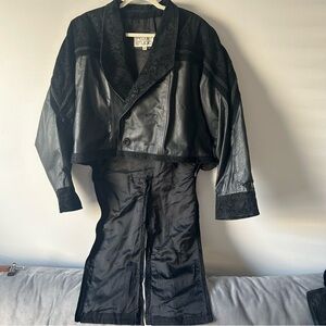 Vintage Wilson’s leather Pelle studio suede leather cropped jacket with tails!